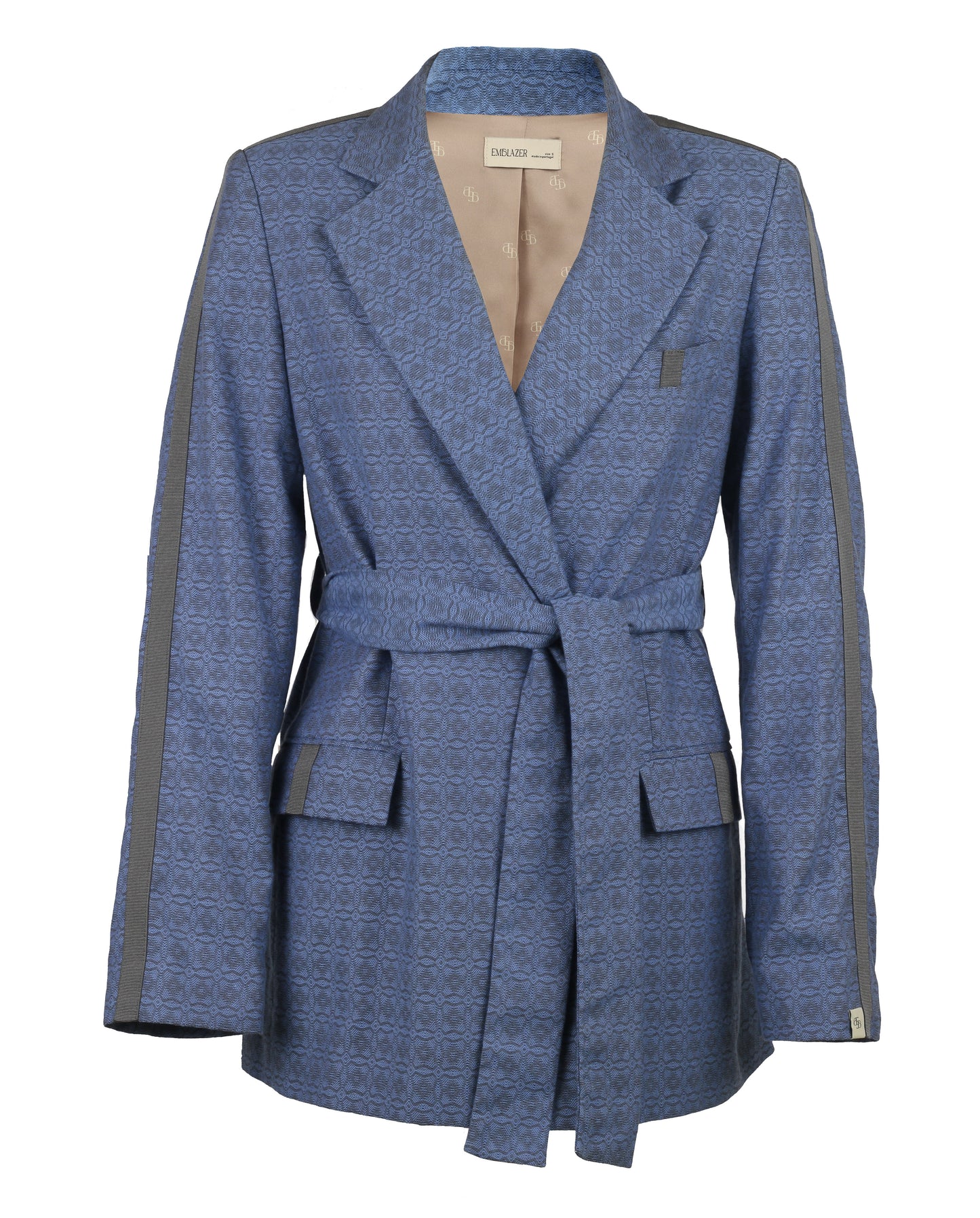 Blue Tile 100%Cotton Slim Fit Blazer