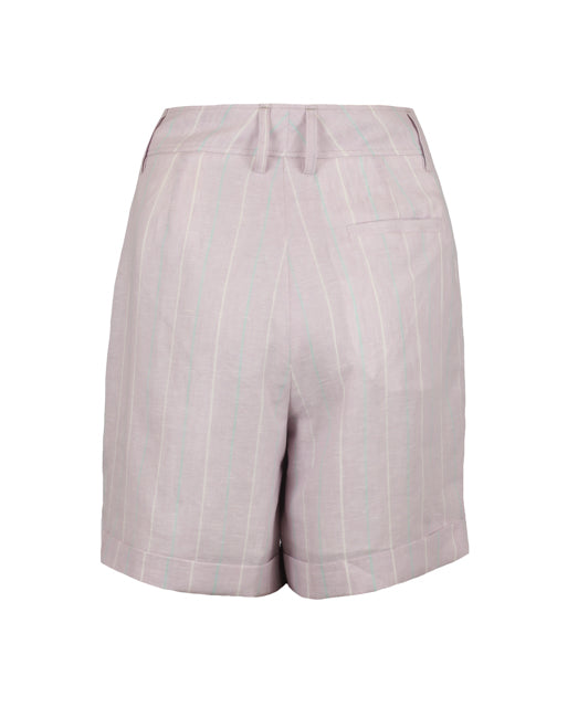 Lilac 100%Linen Shorts