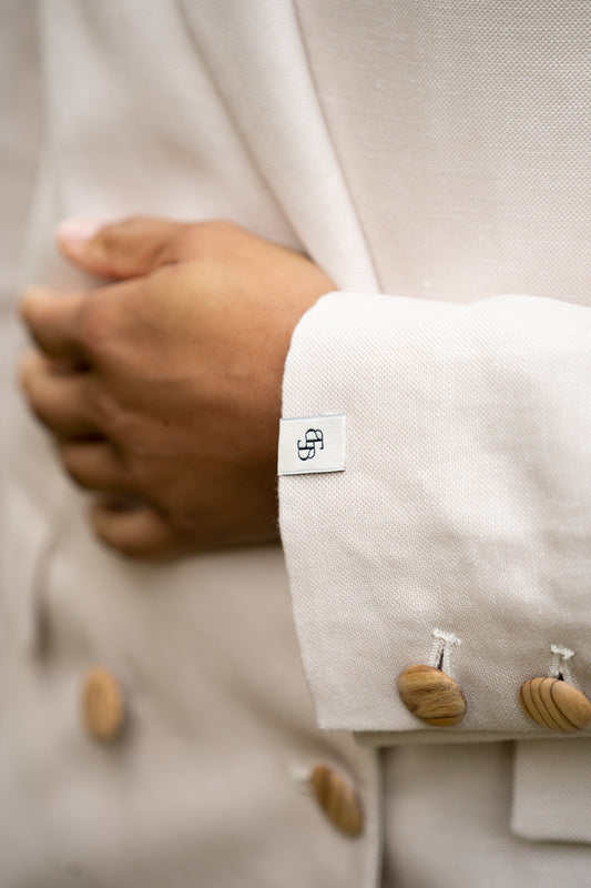 Beige Hemp&Cotton Oversized Blazer