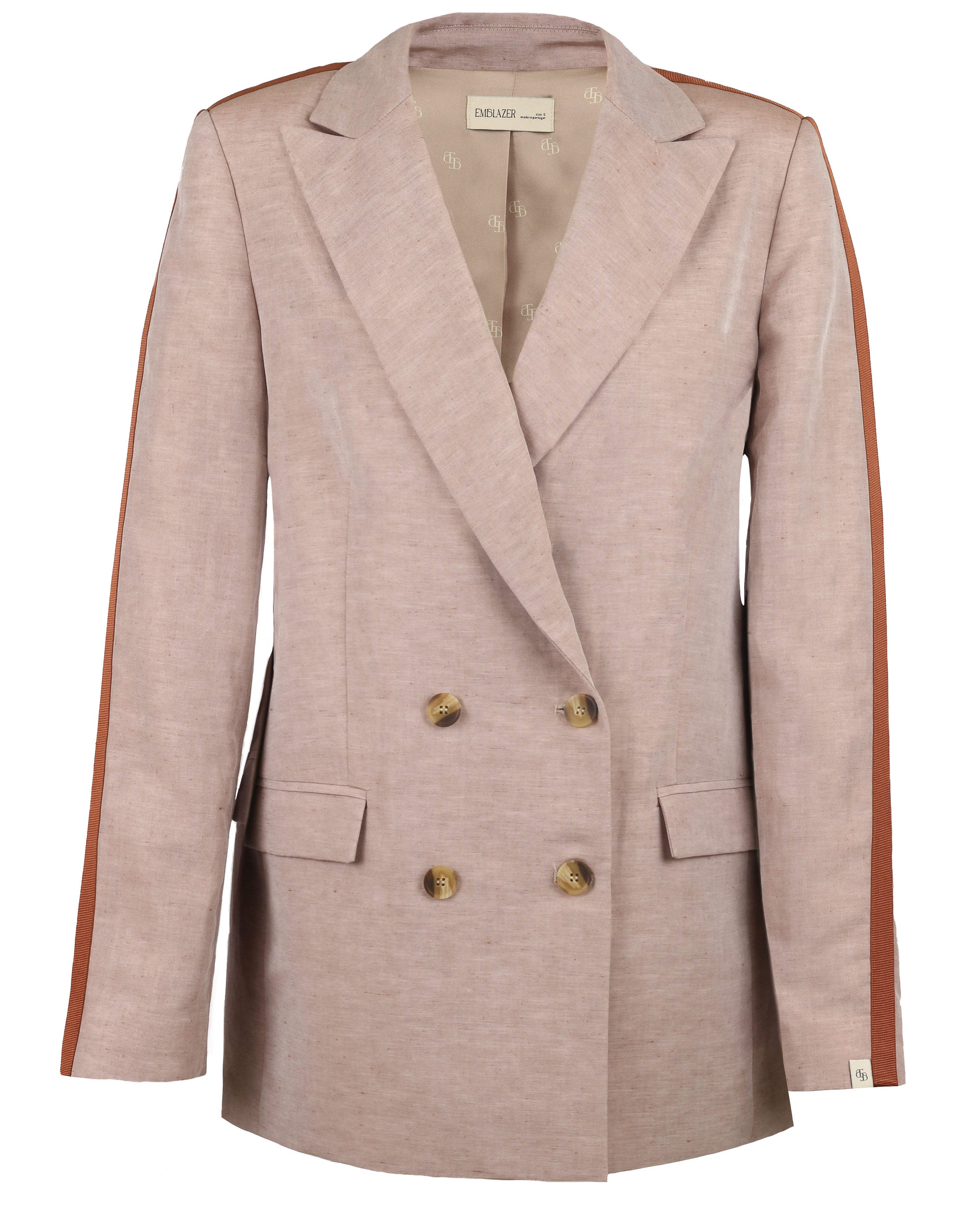 Hazelnut Tencel&Linen Oversized Blazer