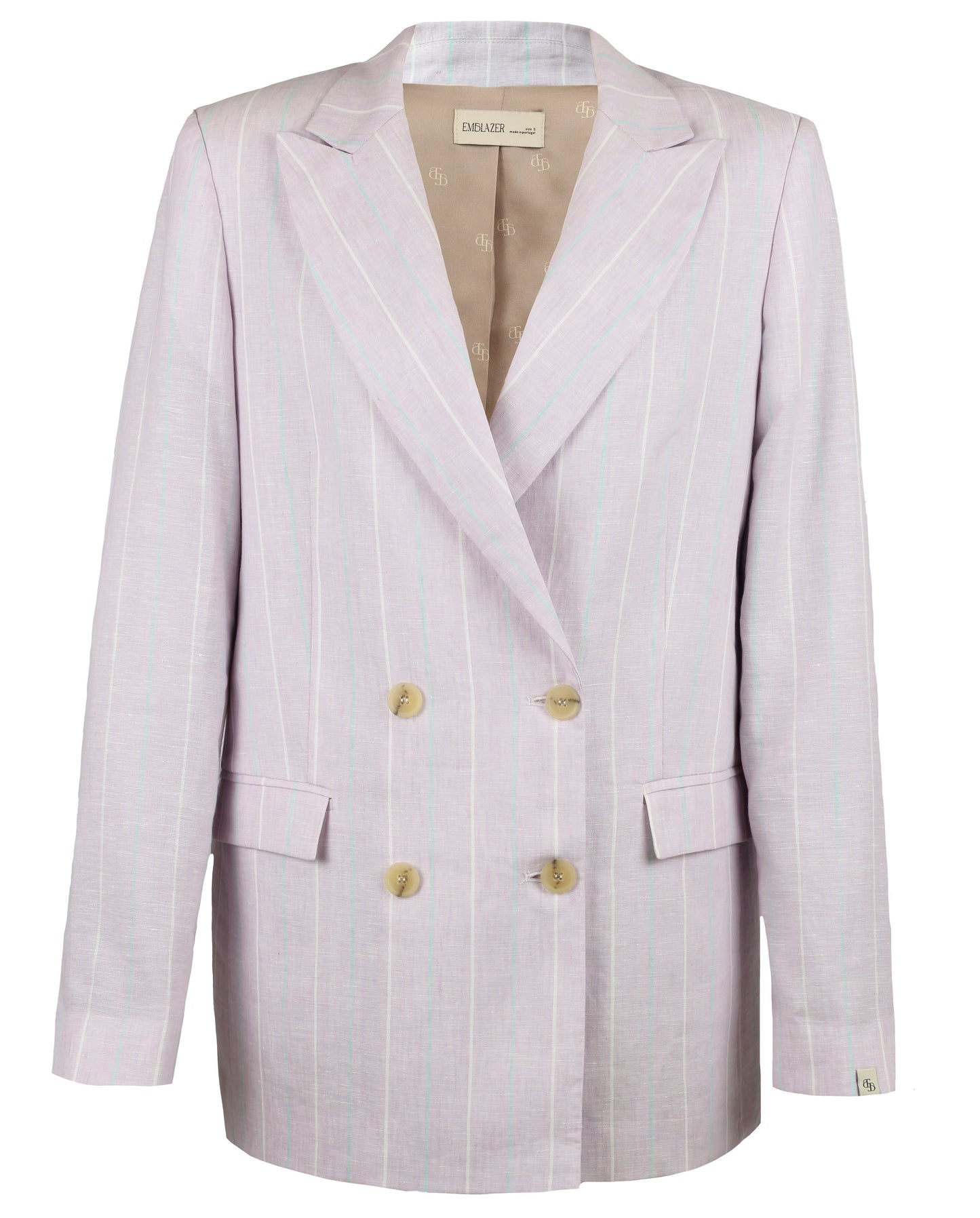 Lilac 100%Linen Oversized Blazer