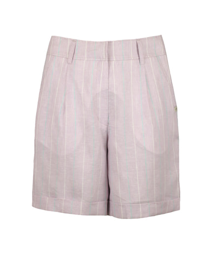 Lilac 100%Linen Shorts