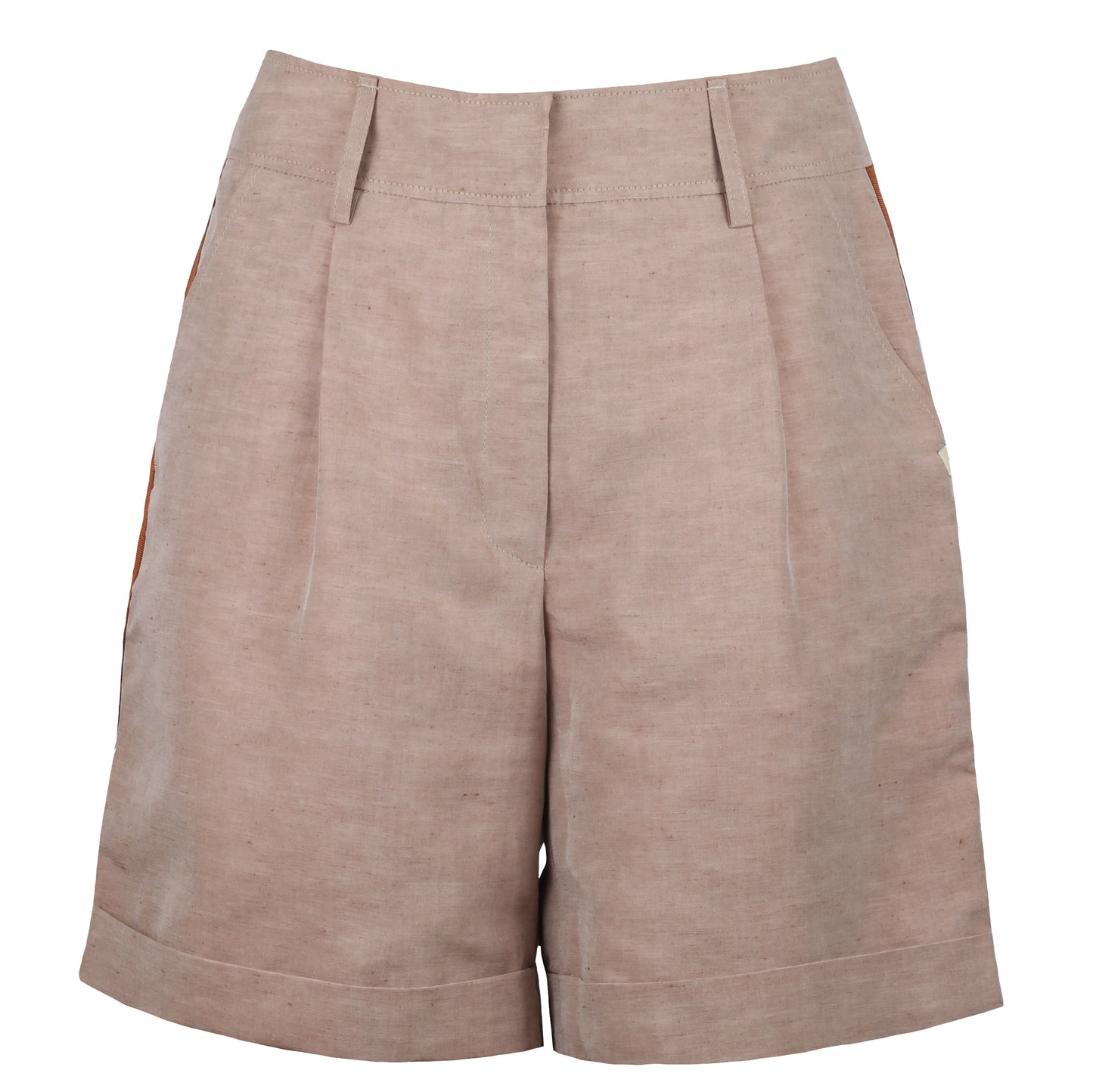 Hazelnut Tencel&Linen Shorts