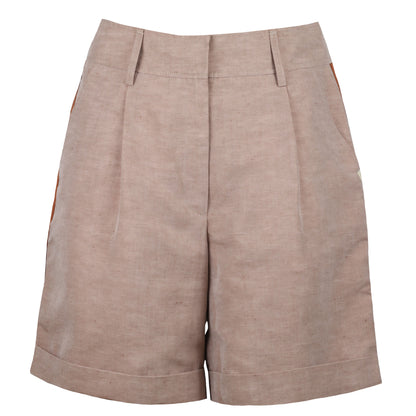 Hazelnut Tencel&Linen Shorts