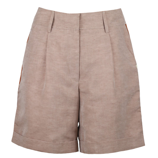 Hazelnut Tencel&Linen Shorts