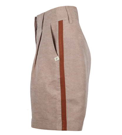 Hazelnut Tencel&Linen Shorts