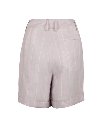 Lilac 100%Linen Shorts
