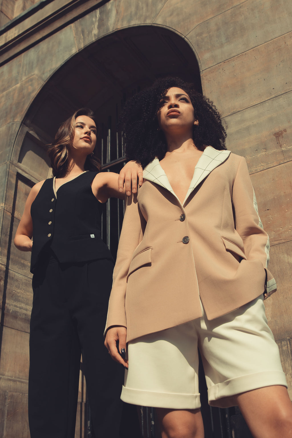 Checked Collar Loose Fit Blazer